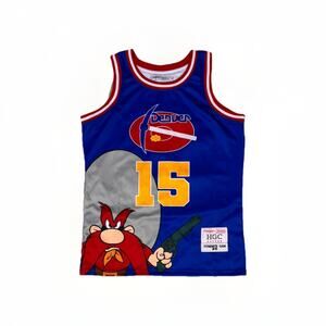 Headgear Classics Denver Nuggets Yosemite Sam #15 Basketball Jersey Blue Mens